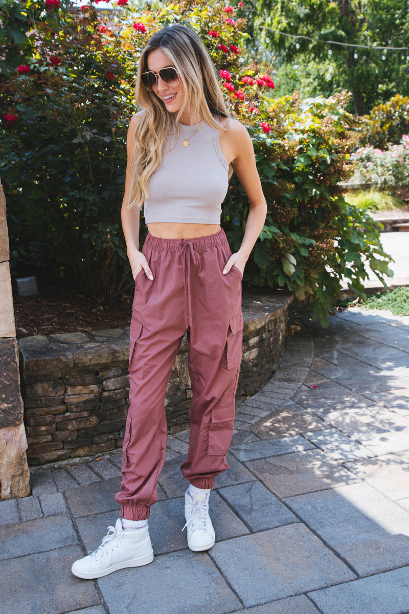 In the Heights Windbreaker Cargo Pants, Pink