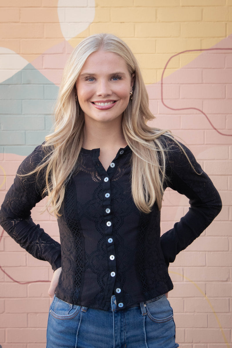 Jae Knit Top, Black | Free People