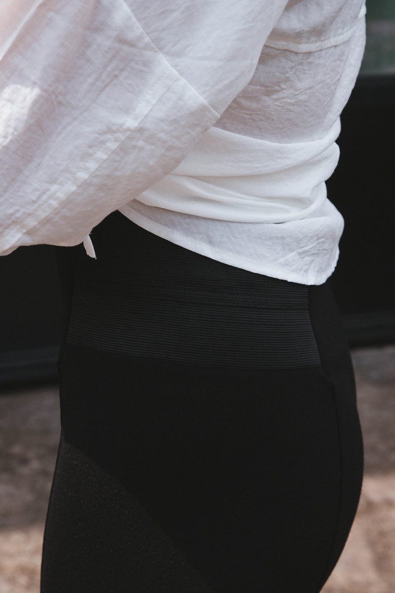 Cadillac Elastic Skinny Leggings, Black