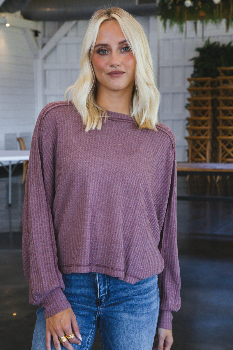 Brooks Batwing Top, Berry