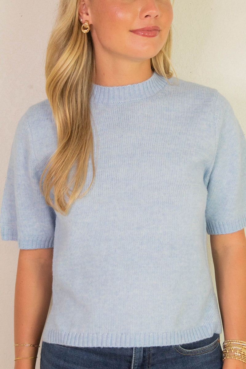 Perfect Sweater Tee, Blue Powder | Sanctuary