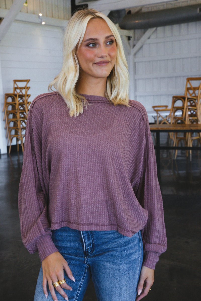Brooks Batwing Top, Berry