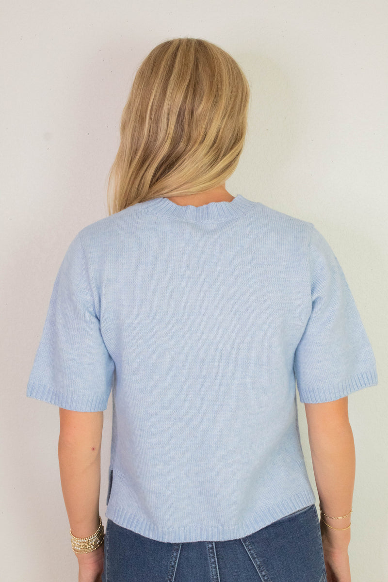 Perfect Sweater Tee, Blue Powder | Sanctuary