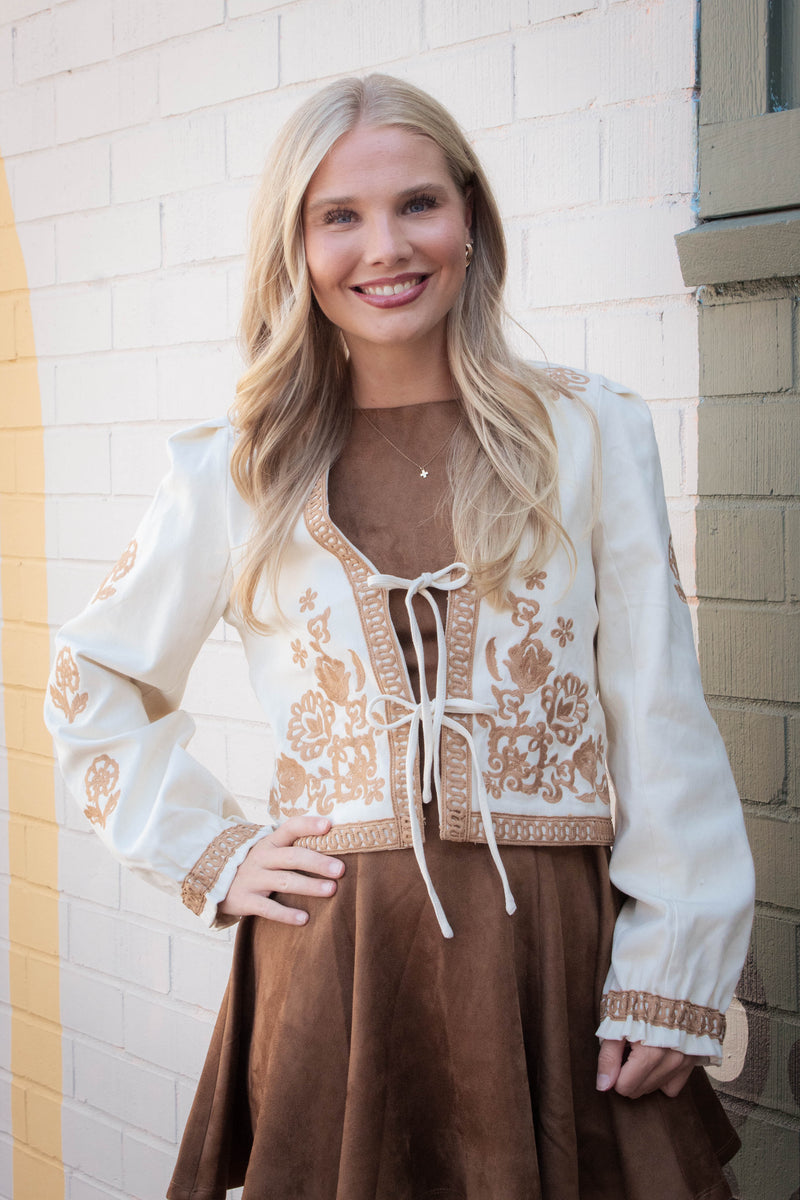 Indi Faux Suede Flare Dress, Camel Brown