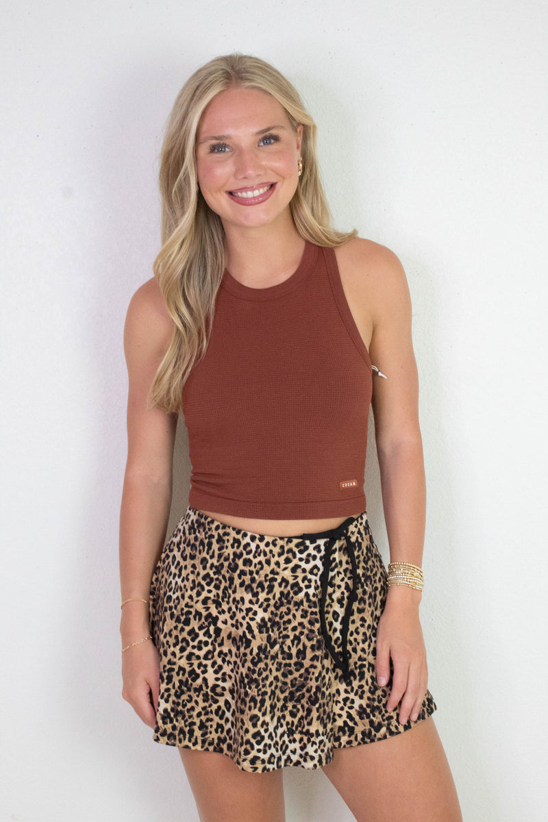 Jia Skort, Cheetah | Cream Yoga