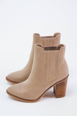Santos Almond Toe Bootie, Stone