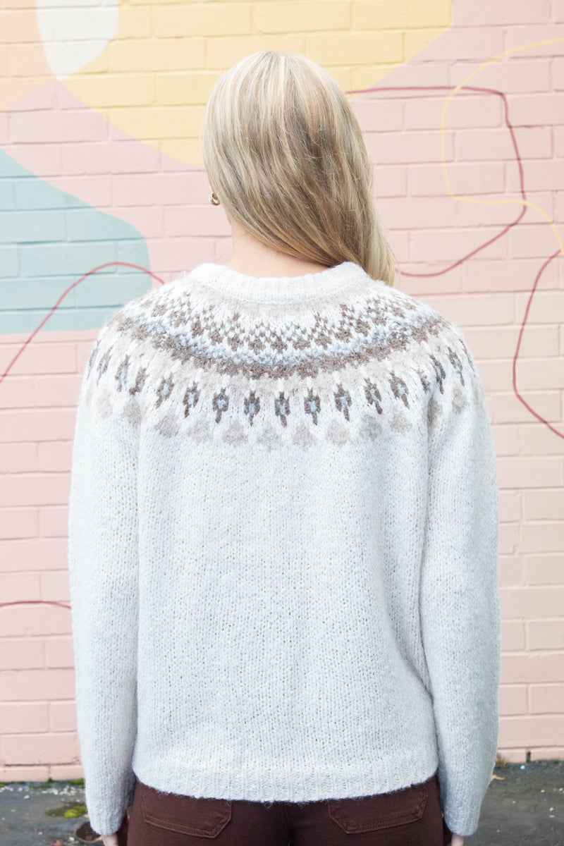 Margaret Fair Isle Pattern Sweater, Ivory Multi