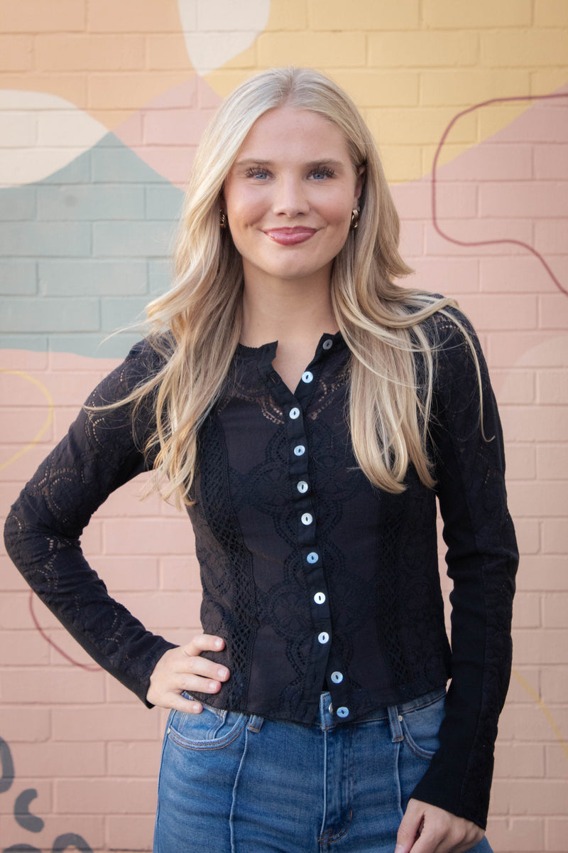 Jae Knit Top, Black | Free People