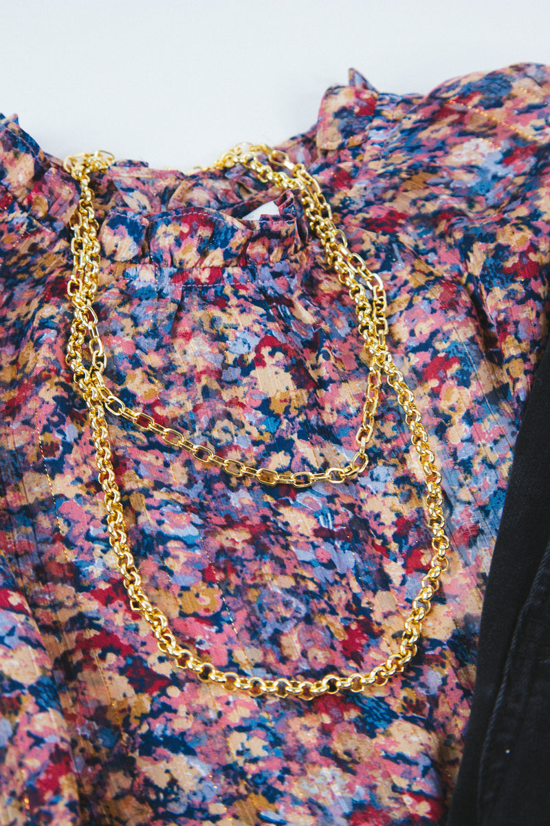 Nova Layered Chain Necklace, Gold