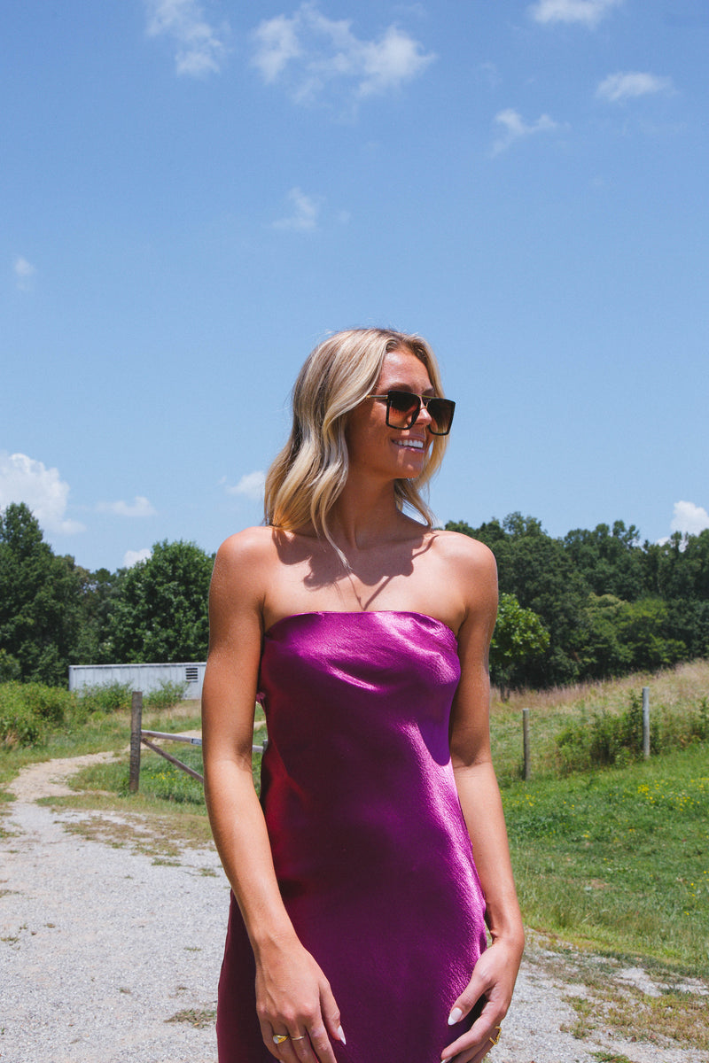 Dress To Impress Maxi Tube Dress, Wine