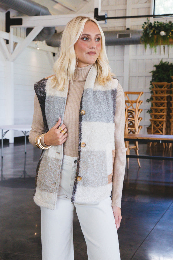 Once Again Plaid Vest, Good Sign | Blank NYC