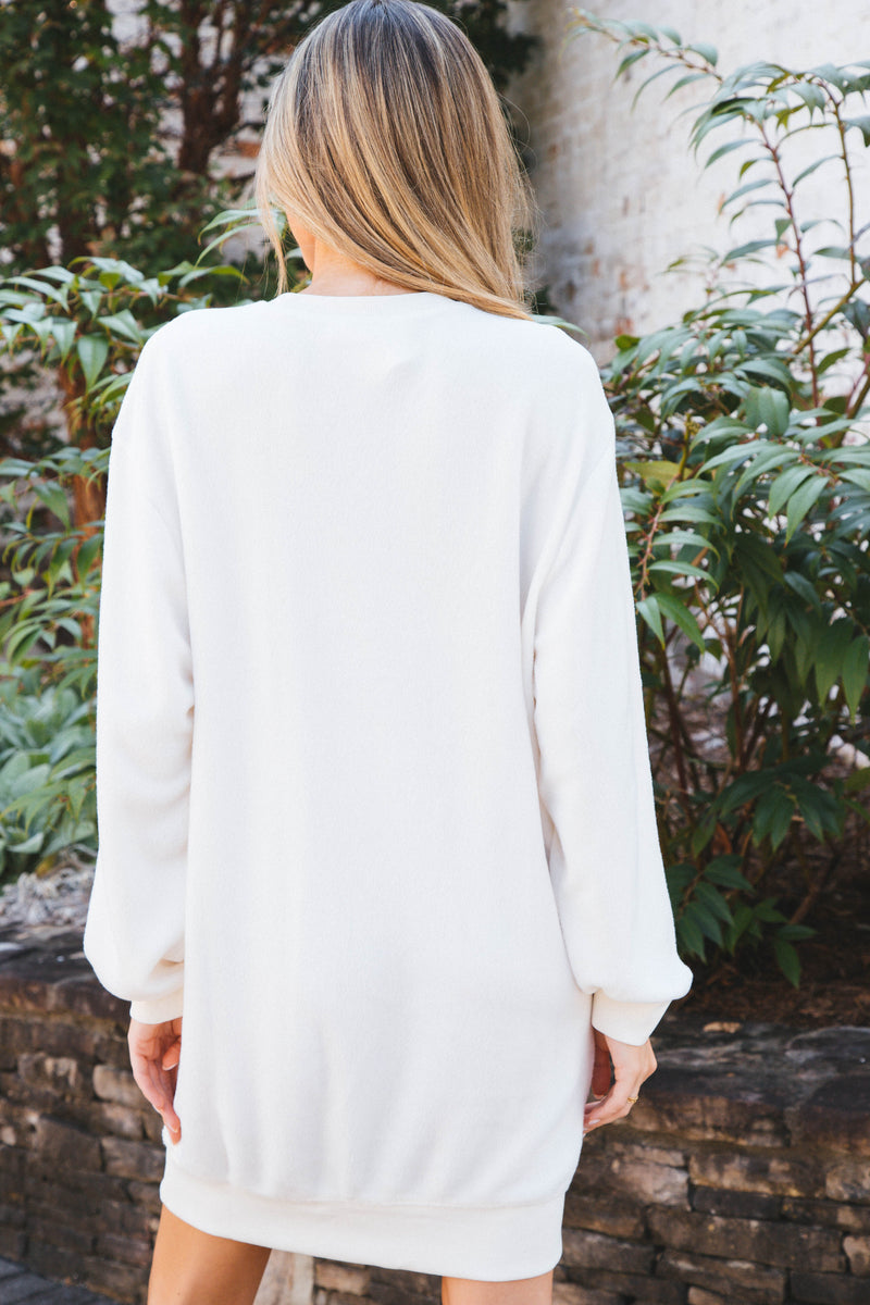 Saraid Sweatshirt Dress, Cream