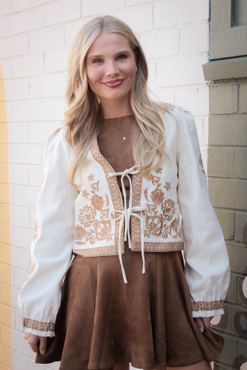Indi Faux Suede Flare Dress, Camel Brown