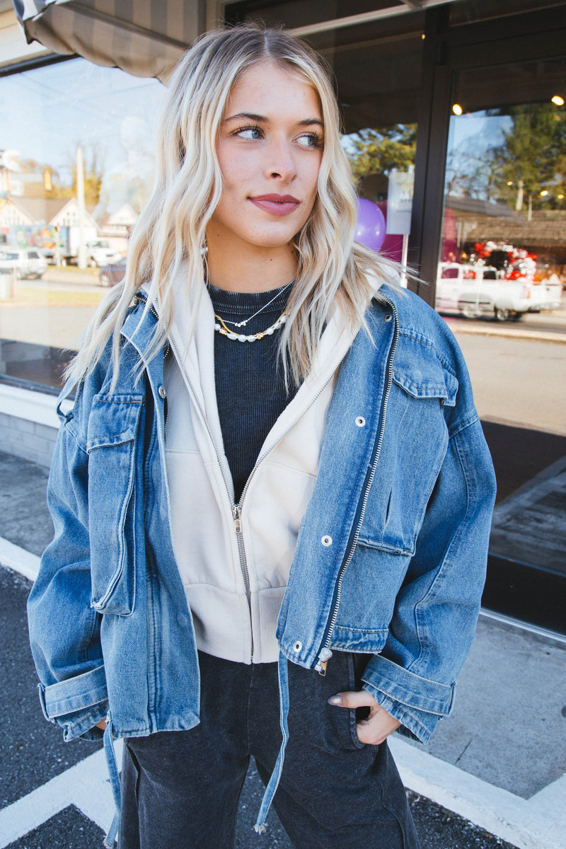 Dandy Denim Jacket, Denim Blue