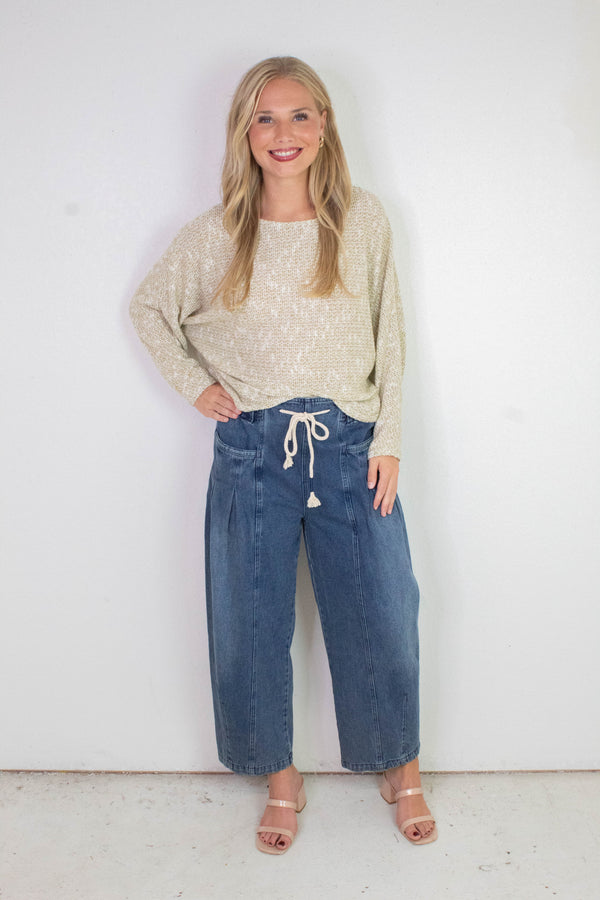 Billie Dolman Sleeve Knit Top, Olive | Sadie & Sage