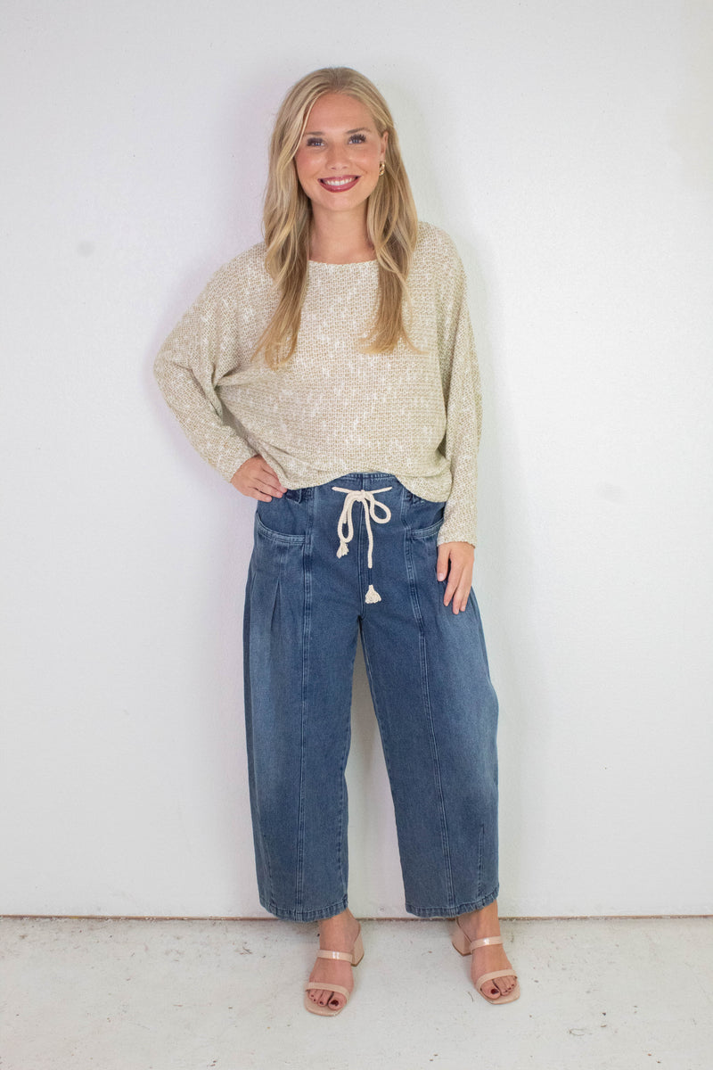 Billie Dolman Sleeve Knit Top, Olive | Sadie & Sage
