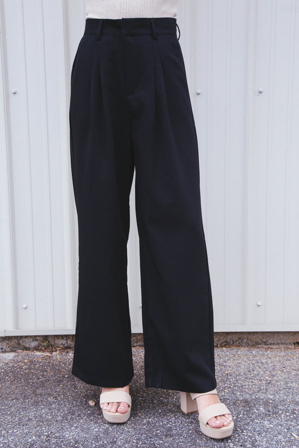 Ryann Wide Leg Pants, Black
