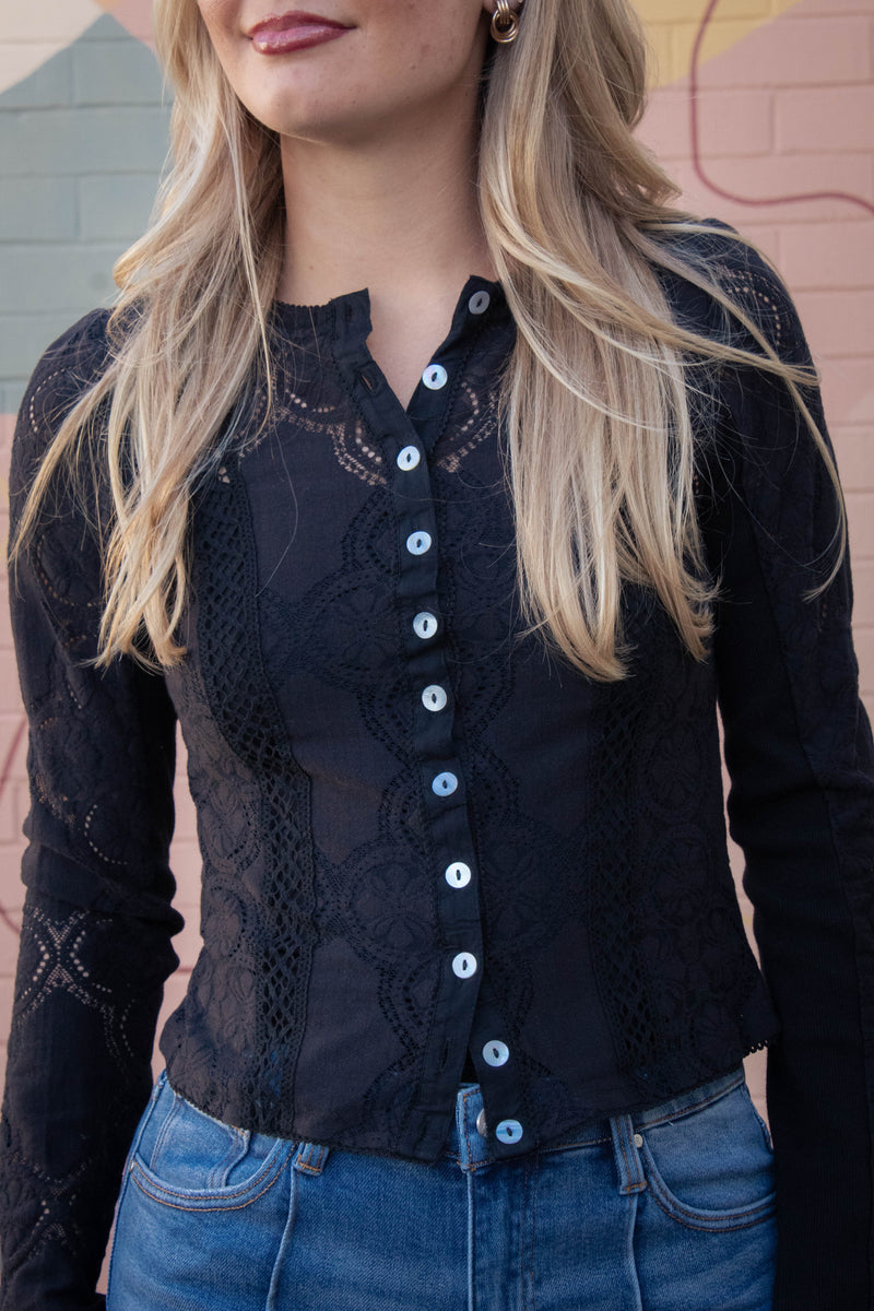 Jae Knit Top, Black | Free People
