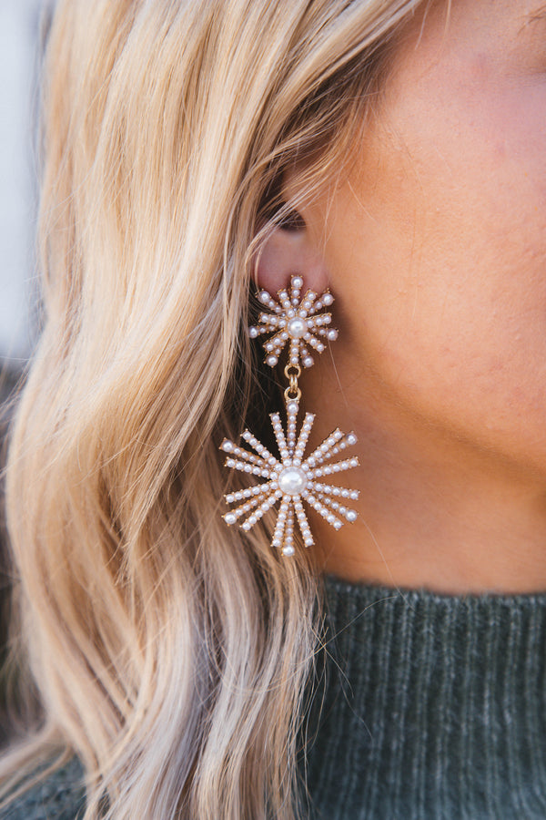 Tatiana Pearl Embellished Drop Earring
