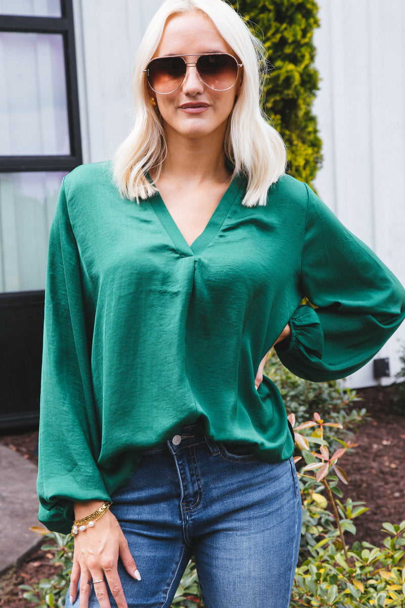 Wrennlyn Woven Blouse, Green