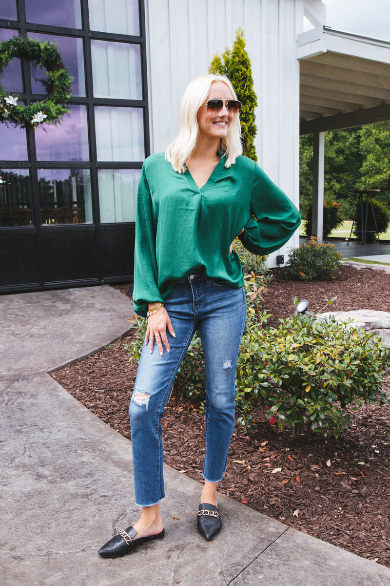 Wrennlyn Woven Blouse, Green