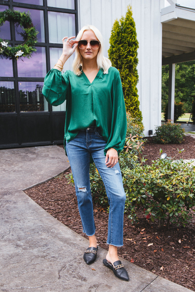 Wrennlyn Woven Blouse, Green