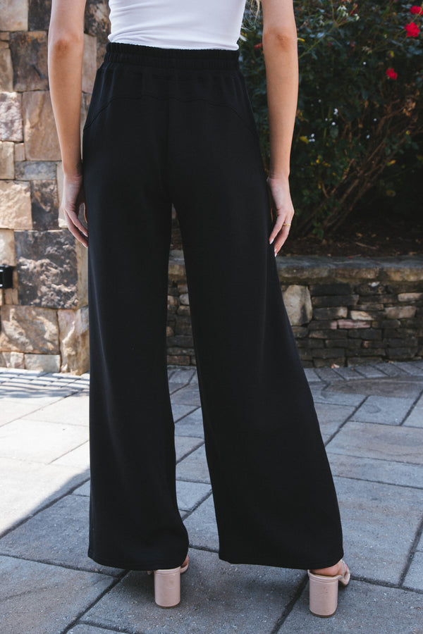Air Essentials Wide Leg Pants, Very Black | SPANX
