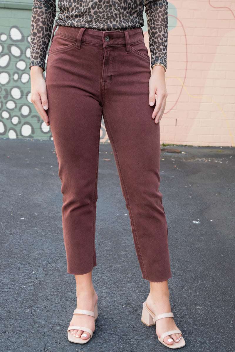 Cadence 90's Straight Crop Jeans, Chicory | Sanctuary