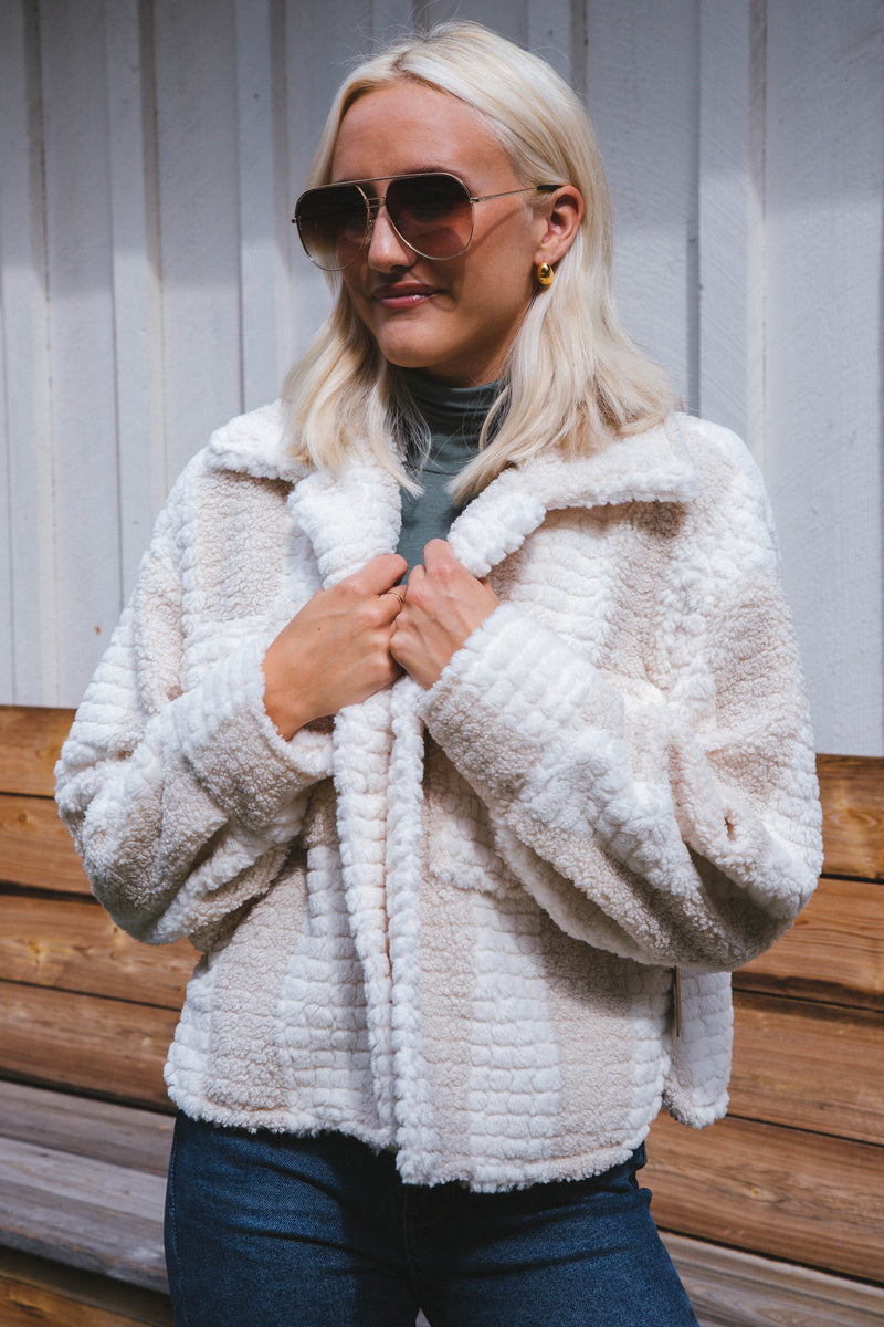 Moonstone Faux Shearling Jacket, Khaki