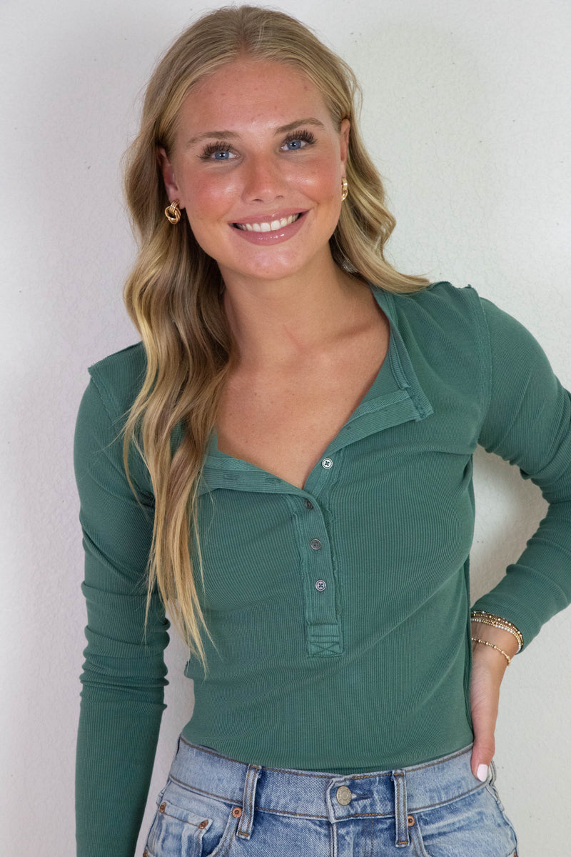 Jamie Henley Top, Uncut Emerald | Free People