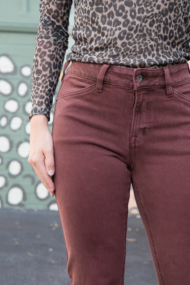 Cadence 90's Straight Crop Jeans, Chicory | Sanctuary