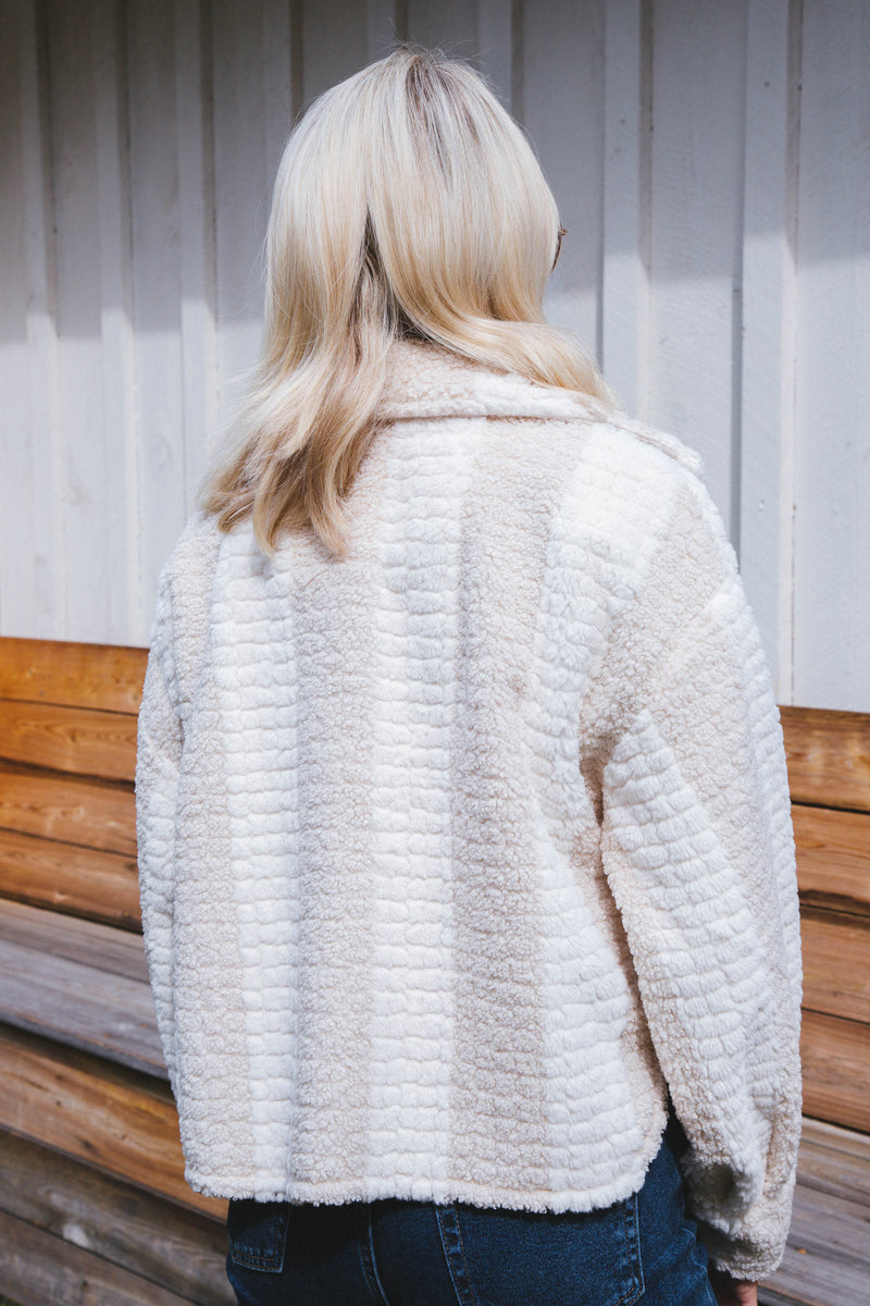 Moonstone Faux Shearling Jacket, Khaki