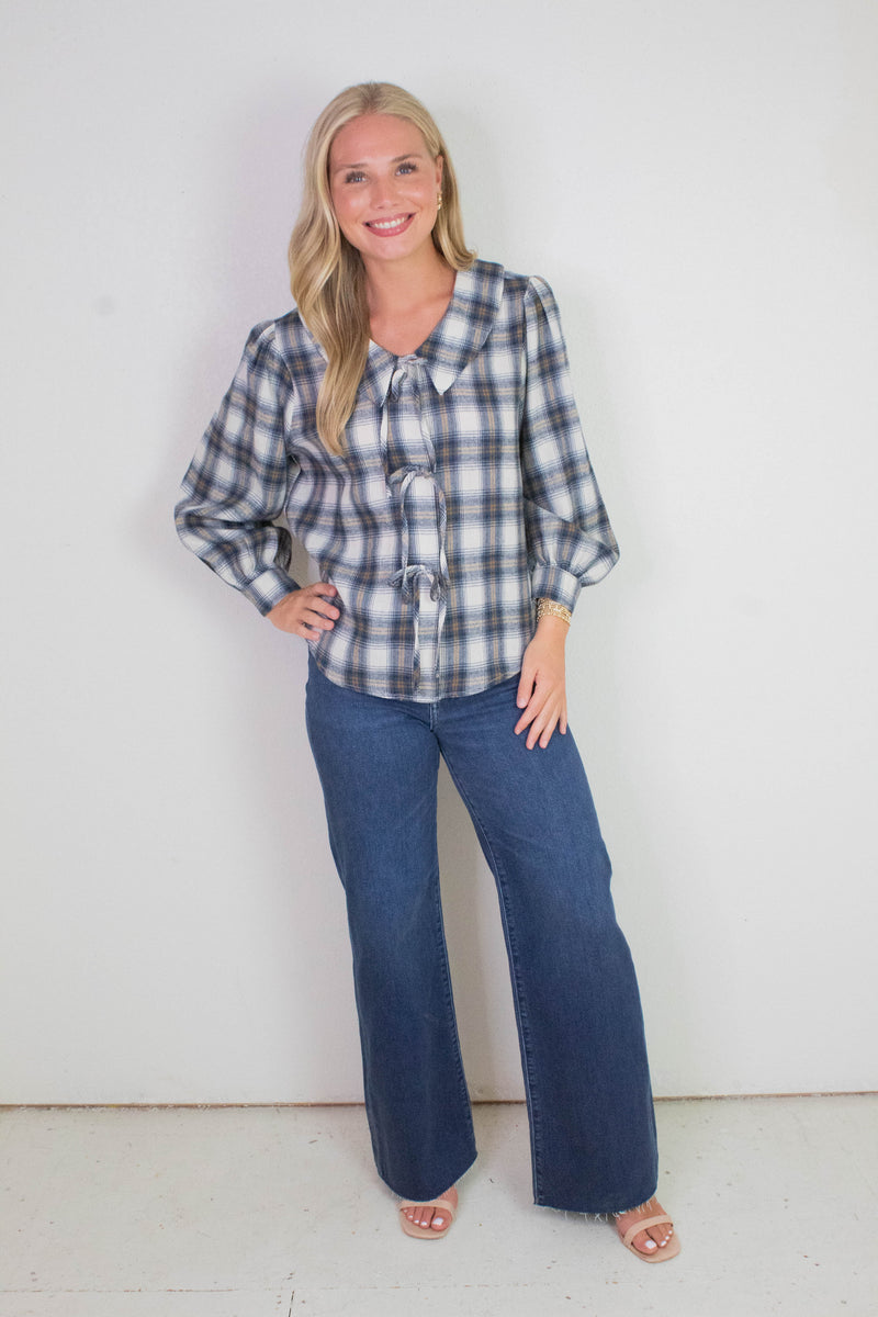 Far Out High Rise Wide Leg Jeans, Waterfall | Daze