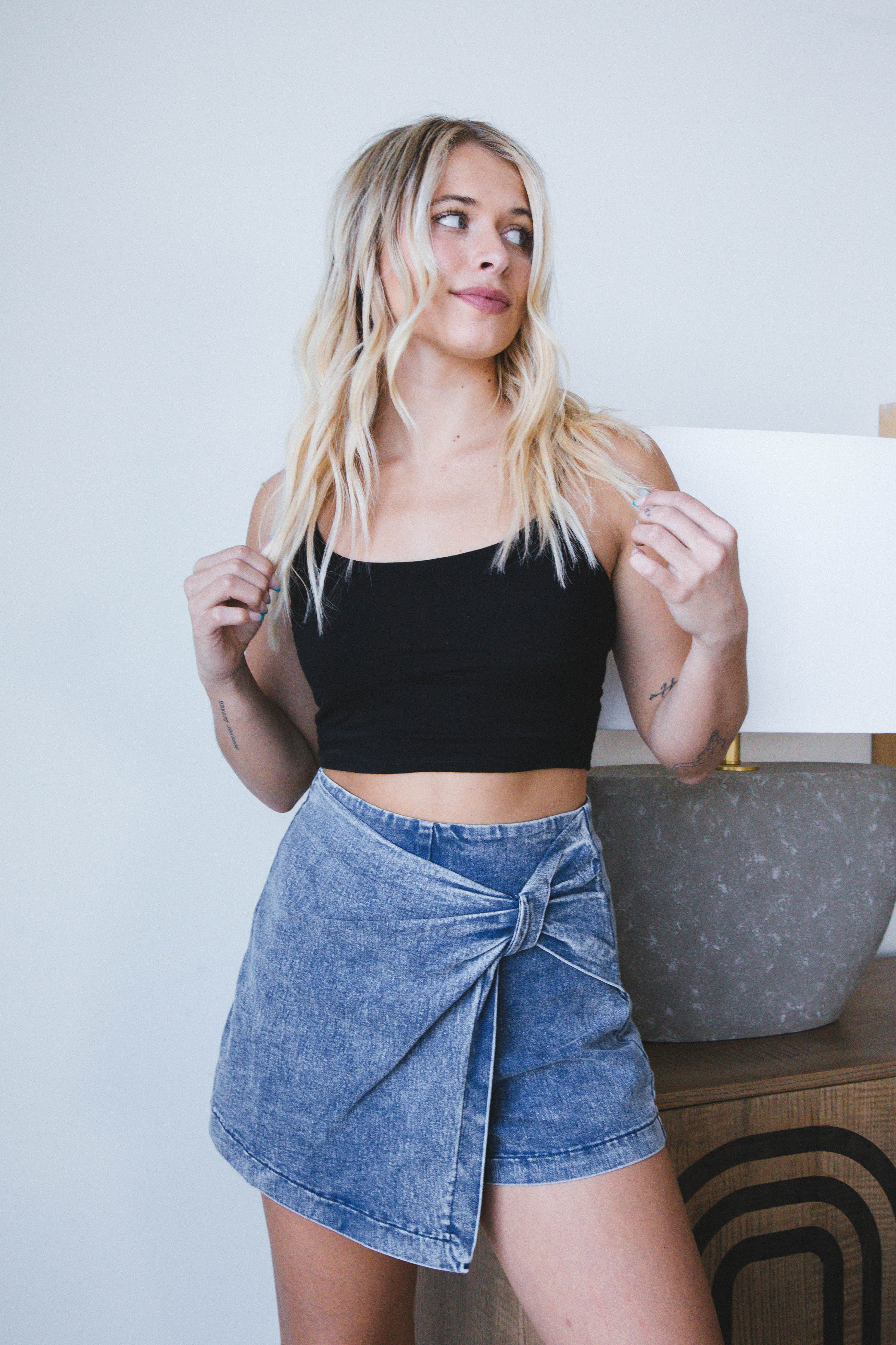Sarah Cami Crop Top, Black – North & Main Clothing Company