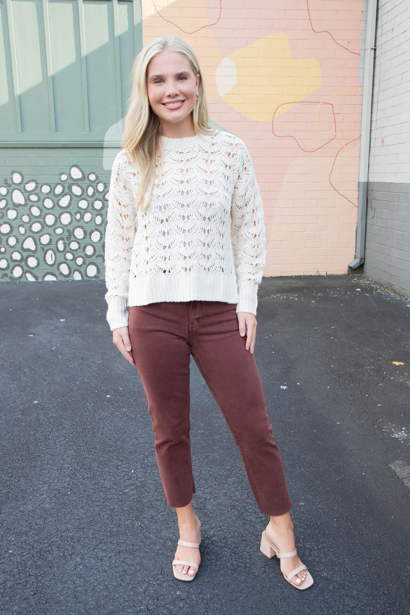 Boheme Popover Sweater, Light Oat | Sanctuary