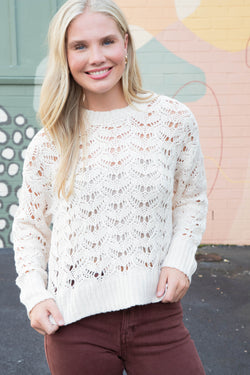 Boheme Popover Sweater, Light Oat | Sanctuary