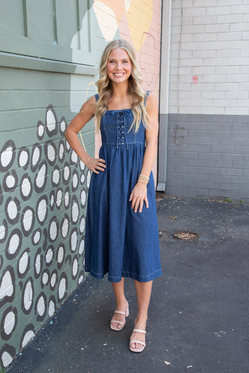 Clothing Latin Quarters Denim Dress Women's Summer Adjustable Strap Sleeveless Midi Denim Dress Button Down A- Clothing Latin Quarters Denim Dress Women's Summer Adjustable Strap Sleeveless Midi Denim Dress Button Down A-