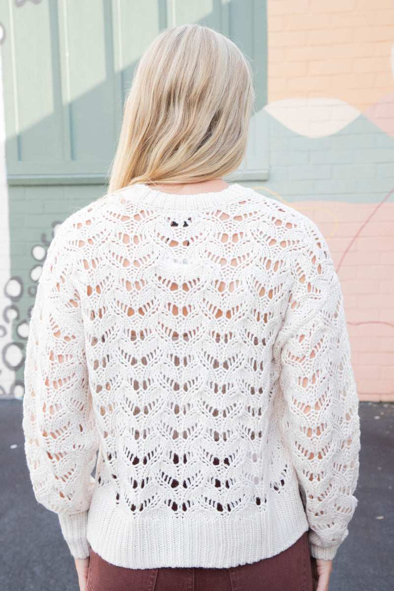 Boheme Popover Sweater, Light Oat | Sanctuary