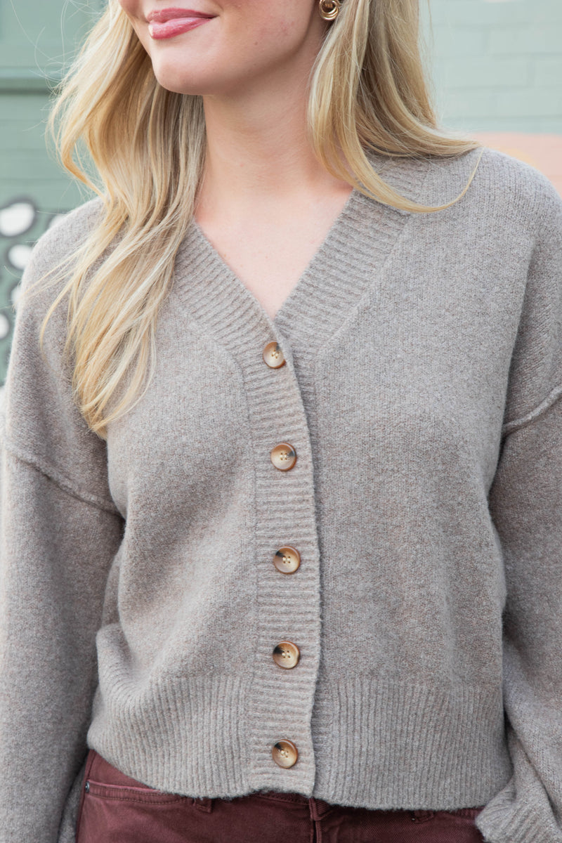Cool of the Night Cardi, Mocha Melange | Free People