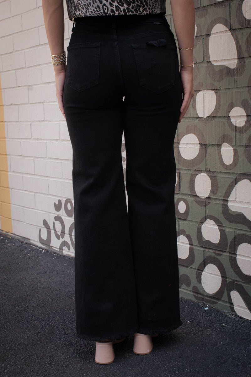 Brielle High Rise Wide Leg Jeans, Black