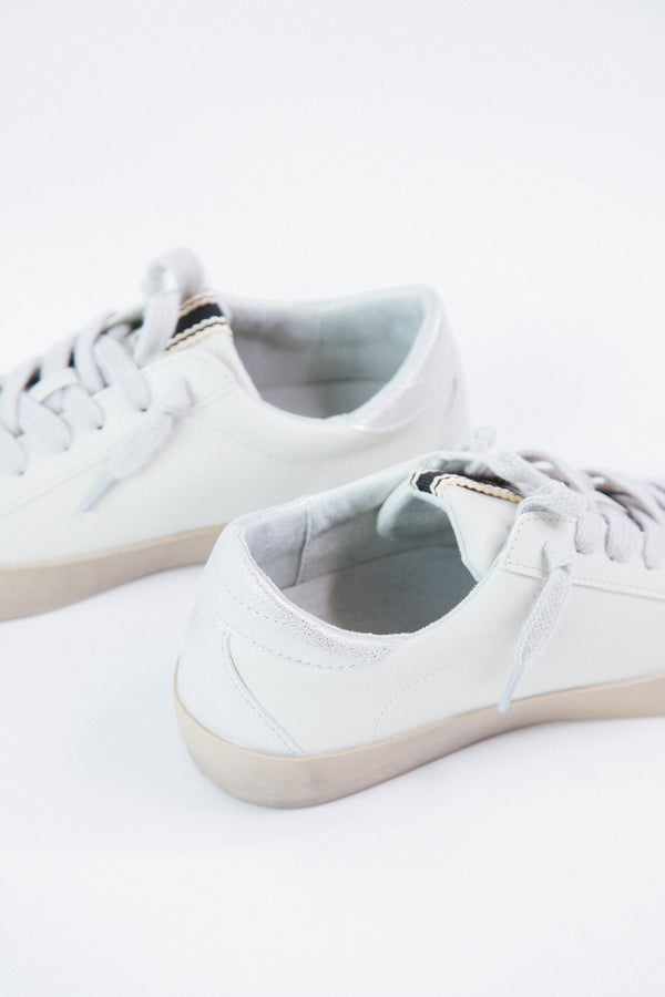Paula Lace Up Star Sneaker, Crystal  | SHUSHOP