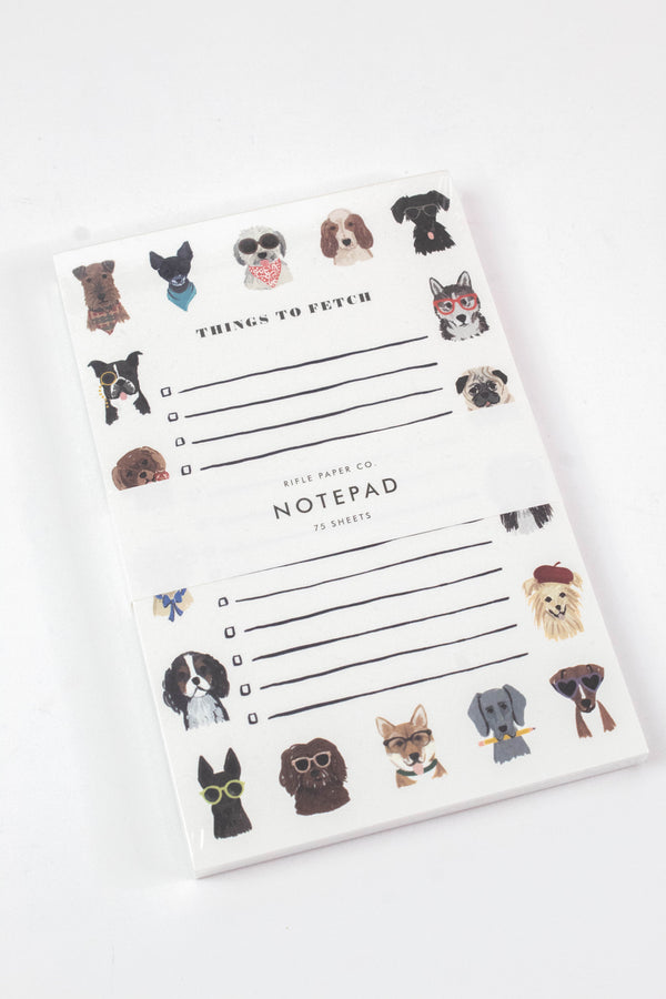 Dog Days Notepad, Things to Fetch | Rifle Paper Co.