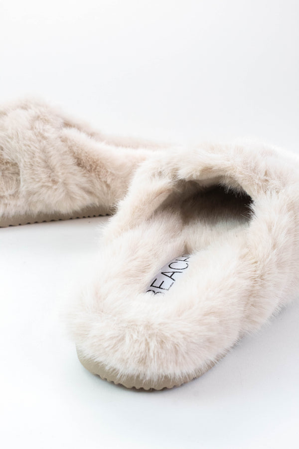Portland Fuzzy Slipper, Natural | Beach by Matisse