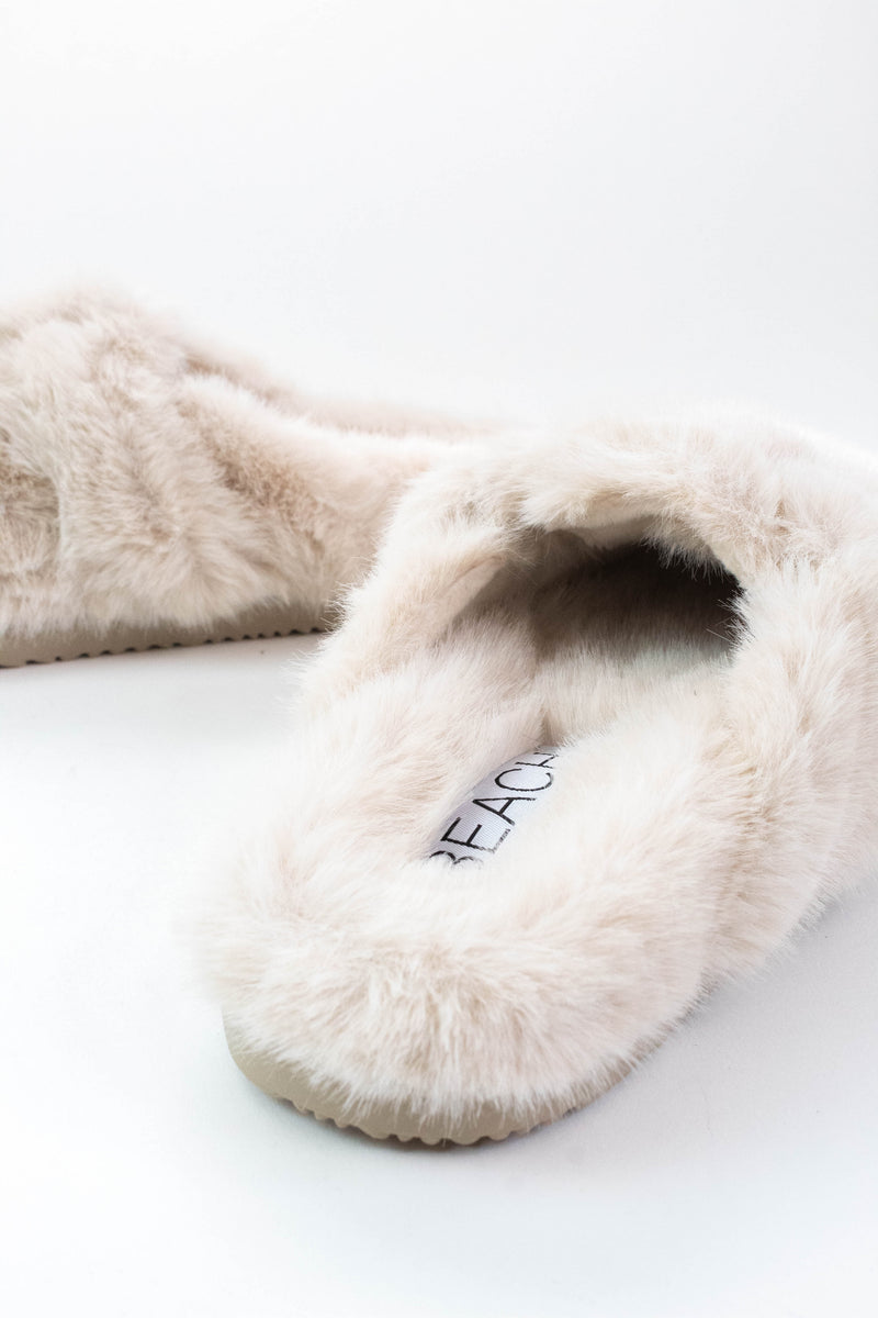 Portland Fuzzy Slipper, Natural | Beach by Matisse