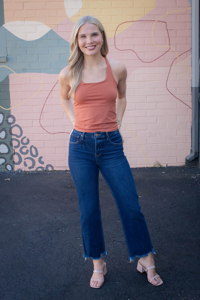 Clean Lines Racerback Tank, Cinnamon Stick | Free People