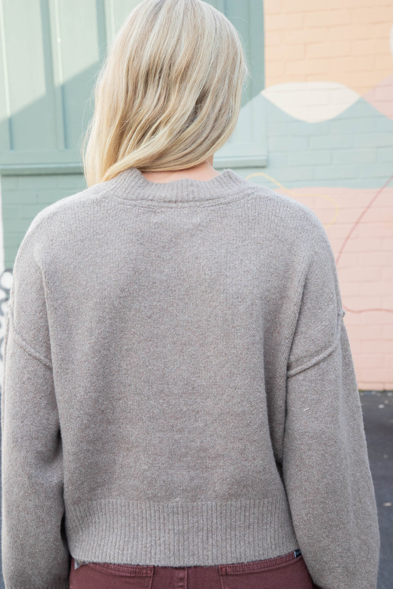 Cool of the Night Cardi, Mocha Melange | Free People