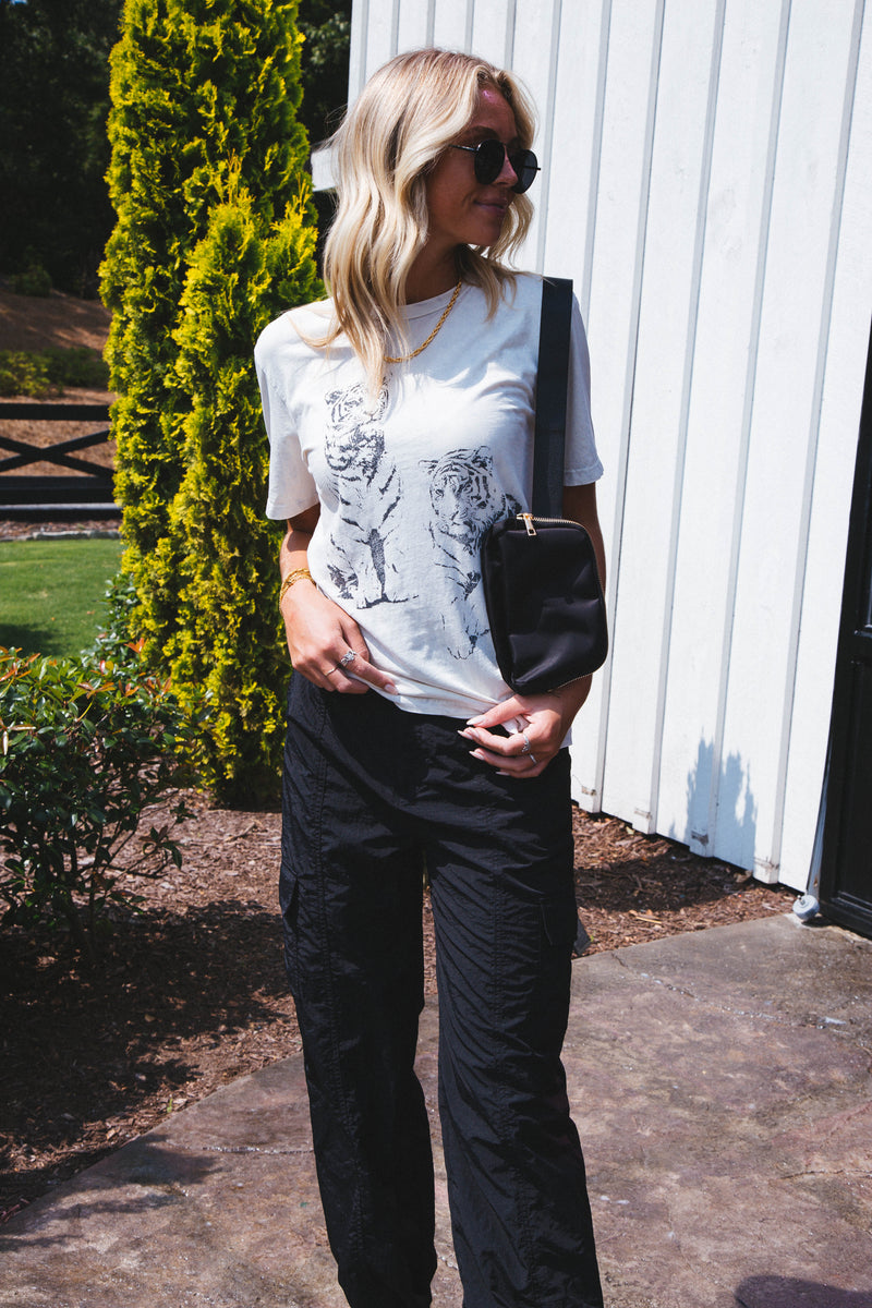 Tigers Boyfriend Graphic Tee, Off White