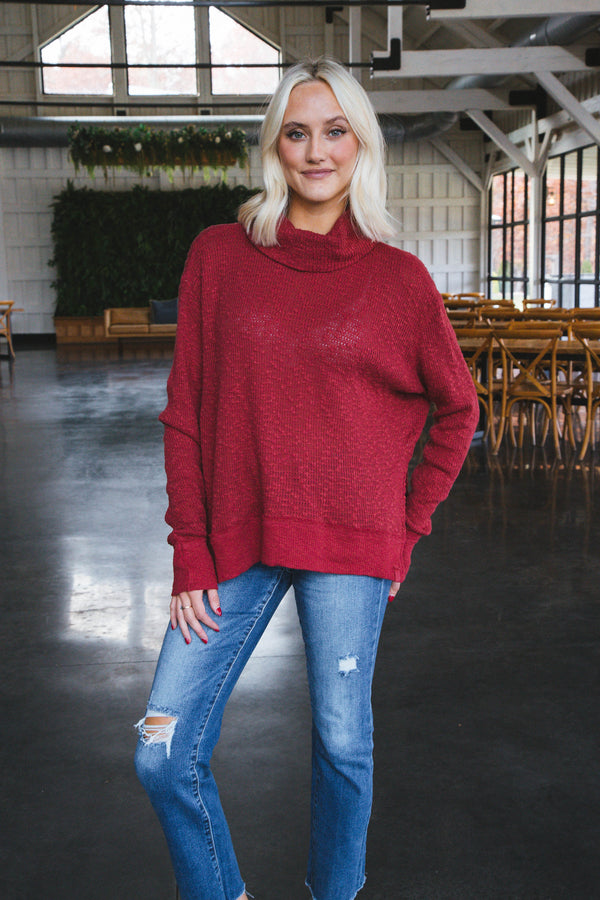 Tommy Turtle Sweater, Blended Berry | Free People