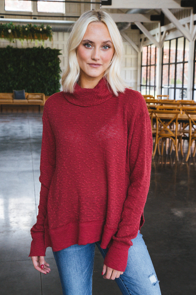 Tommy Turtle Sweater, Blended Berry | Free People