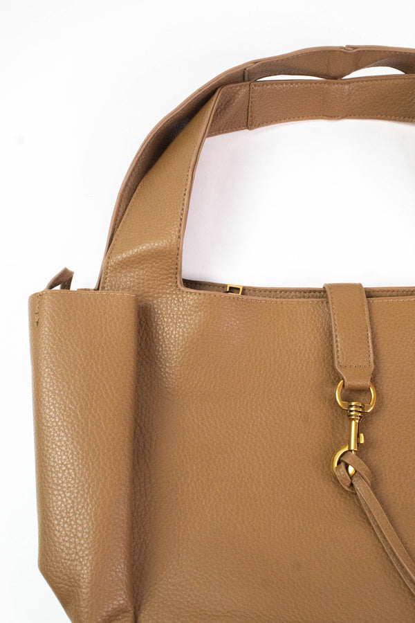 Ayla Tassel Detailed Tote Bag, Tan